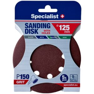 Specialist+ SPECIALIST+ χαρτί λείανσης με τρύπες P150, 125 mm, 5 τεμ. 14417815 4779052491581