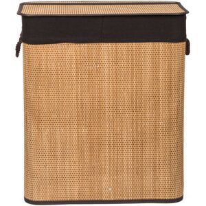 Laundry box with divider G21 63555164, 105l, bamboo