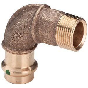 Viega 90° bend Z Sc 15 x 3/4 silicon bronze / γυαλιστερός σύνδεσμος σωλήνα 12208190 4015211443030