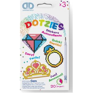 DIAMOND DOTZ Σετ δημιουργικότητας DIAMOND DOTS ζωγραφική με διαμάντια GEM, 3 αυτοκόλλητα, DTZ12.014 13765421 4897073245829