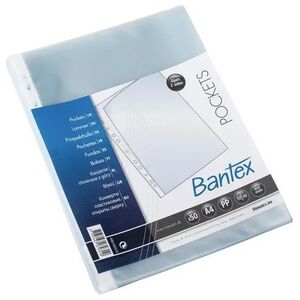 Bantex BANTEX LOMME MED ÅBNING I TOP OG LANGS HULKANT 0,09 MM, ΔΙΑΦΑΝΗ 13799741 5705467079310