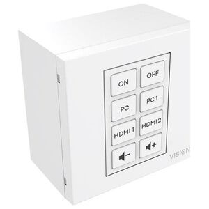 Vision VISION Techconnect Faceplate Steuermodul - LEBENSLANGE GARANTIE - 8 Tasten - lernt Infrarot-Fernbedienungscodes von anderen Fernbedienungen - unterstutzt RS-232, 12V-Ausloser, Planung - pro-mehrémosteul -pfeh 13838137 7754750000000