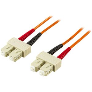 Καλώδιο ινών Deltaco DELTACO OM1, SC - SC, duplex, UPC, 62,5/125, 0,5 m, πορτοκαλί 13799149 7340004691273