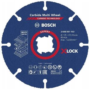 Δίσκος κοπής Bosch Bosch EXPERT X-LOCK Carbide MultiWheel, O 125mm (για γωνιακούς τροχούς) 10034189 4059952567518