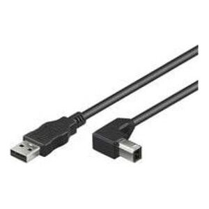 Kabel USB MicroConnect USB-A - USB-B 2 m Czarny (USBAB2ANGLED)