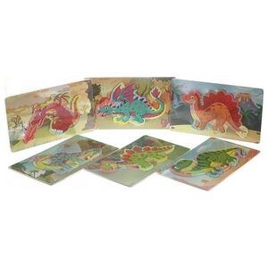 Adar Układanka Puzzle drewniane Dinozaury 543706 mix cena za 1 szt