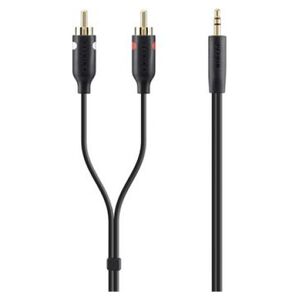 Kabel Belkin Jack 3.5mm - RCA (Cinch) x2 2m czarny (F3Y116BT2M)
