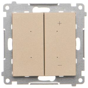 Kontakt-Simon Dimmer Kontakt-Simon 55 TESL1.01/144 για ρυθμιζόμενα LED, μονάδα κλειδιού σαμπάνια ματ 14178564 5902787889210