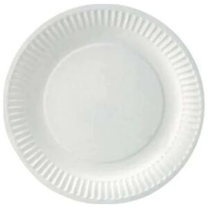 Paptallerken Catersource Ø18 cm FSC-mærket bionedbrydelig Hvid,100 stk/pk 14008305 6416479012545