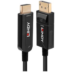 Adapter AV Lindy Lindy 38490 adapter kablowy 10 m DisplayPort HDMI Typu A (Standard) Czarny
