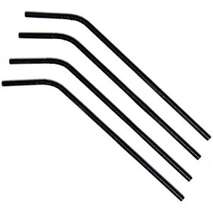 Sugerør Ø6x245 mm med knæk Bionedbrydelig Papir Sort, 500 stk/ps - (500 stk.) 14002821 5710876411538