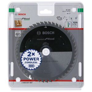 Bosch BOSCH PIŁA STANDARD WOOD ACCU 165x20x48z B2608837687