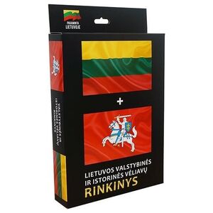 Dekoracja świąteczna KKS Lech Lietuvos valstybinės ir istorinės vėliavų rinkinys, skirta kabinti ant koto