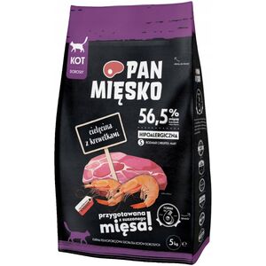 Karma sucha dla kota Cielęcina z krewetkami (dorosły) chrupki S 1,6kg