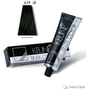 Keune Keune, Χρώμα Tinta, Μόνιμη Βαφή Μαλλιών, 4,19 Μεσαίο Ματ Καφέ, 60 ml για γυναίκες 13321901 8718734854067