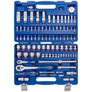 Zestaw narzędzi King Tony ZESTAW NASADEK 1/4"+1/2" 96cz. 12-kąt. Z AKCESORIAMI, CHROM + NARZĘDZIA UNIWERSALNE King Tony