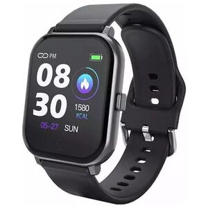 Riff T55 Alumīnija Sporta Smart Pulkstenis ar Pulsometru un Asisns spiediena mērītāju Melns