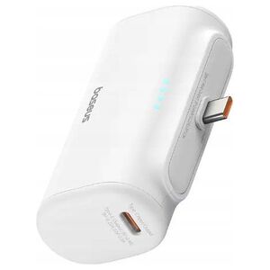 Powerbank Baseus Compact 5000mAh, 20W, USB-C (biały)