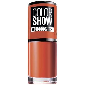 Maybelline  Maybelline, Color Show 60 Seconds, Nail Polish, Nr. 341, Orange Attach, 7 ml For Women