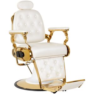 Activeshop Gabbiano fotel barberski Francesco Gold biały