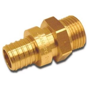 KAN-therm Złączka PUSH 18x2,5 G1/2" z kołnierzem gwint zewnętrzny mosiężna - 9006.39K