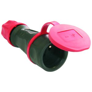 PCE Gniazdo przenośne jednofazowe Top Taurus 10/16A 2 P+Z 230V z bolcem + zatyczka gumowe IP44 24611-S