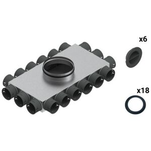 SpiroFlex Skrzynka rozdzielcza 18-12x75/200 izolowana VENT CLEAR W2 zestaw Spiroflex SX-WS18X75/200SRZ