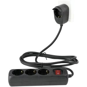 REV REV Multiple Socket Καλώδιο τροφοδοσίας 3+1 φορές 5m + διακόπτης μαύρος 13869649 4006341717313
