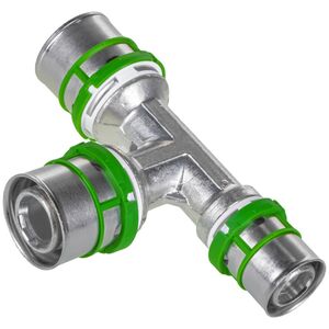 Trójnik redukcyjny zaprasowywany MultiSkin mosiądz/cynowany 26x20x16