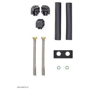 Podłączenie hydrauliczne aroTHERM plus (podstawowe) zawiera: 2 podłączenia elastyczne 2x425mm