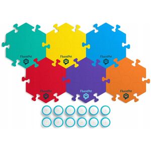 FluentPet - Connect Key Vocab Expansion Kit - zestaw 12 przycisków z piankowymi matami oraz naklejkami do komunikacji z psem / kotem do systemu Connect