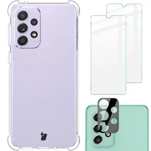 Bizon Case Clear Pack case + 2x screen glass + lens glass Samsung Galaxy A33 5G clear