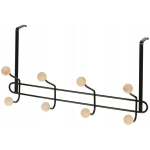 Storage Solutions Κρεμάστρα πόρτας, μεταλλική, με ξύλινα πόμολα, 40 x 22 x 10 cm 14127178 8720573749176
