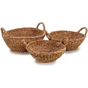 Giftdecor GOW στρογγυλά καλάθια από θαλάσσιο χόρτο, 3 τεμαχίων 14195289 8430852418487