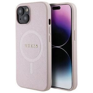 Guess Guess GUHMP15MPSAHMCP iPhone 15 Plus 6.7" różowy/pink hardcase Saffiano MagSafe