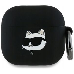 Karl Lagerfeld KLA4RUNCHK AirPods 4       cover czarny/black Silicone Choupette Head 3D