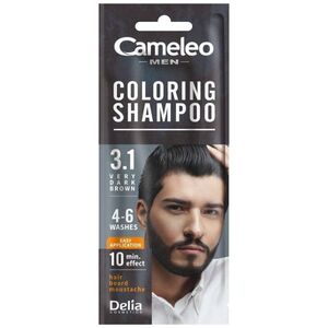 Alkotest CAMELEO_Men Coloring Shampoo Σαμπουάν χρωματισμού για άνδρες 3.1 Very Dark Brown 15ml 14104093 5906750807157