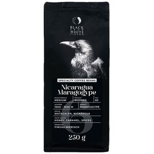 Specialty coffee beans Black Crow White Pigeon Nicaragua Maragogype, 250 g