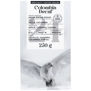 Specialty decaf coffee beans Black Crow White Pigeon Colombia Decaf, 250 g