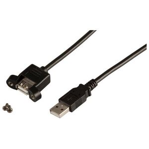 Kabel USB Roline Garbot USB2.0 Przedłużacz kabla USB M/F. czarny. 2.0m