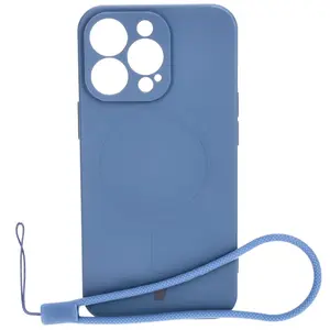 Bizon Case Silicone Magnetic Apple iPhone 13 Pro navy blue