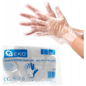 Rękawiczki ochronne foliowe HDPE 100szt. (100)