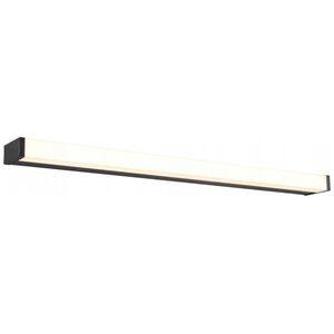 LED mirror light TRIO Fabio, IP44, 12W, 3000K, 1400lm, black, 80 x 3 cm