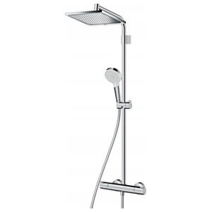 Shower system HANSGROHE CROMETTA E 240 1JET SHOWERPIPE: rain and hand shower, thermostat + gift