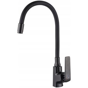 Sink mixer LIGARIA INVENA TREND, with flexible spout, black.