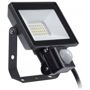 LED spotlight PHILIPS, IP65, 20W, 3000K, 1800lm, with motion sensor, black, 14x5.4x15.3 cm