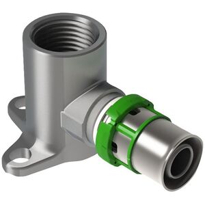 Kolano naścienne GW zaprasowywane MultiSkin mosiądz/cynowany 20x1/2 L = 40 mm