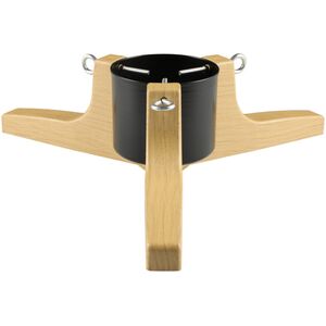 Wooden Christmas tree stand 319842, black, 62 x 16 cm