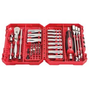 MILWAUKEE 1/4" SOCKET SET WITH RATCHET 42 pcs.