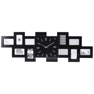Home Styling Collection Ρολόι τοίχου με 10 μαύρες κορνίζες φωτογραφιών, 80 x 4 x 26 cm 14127160 8720573206389